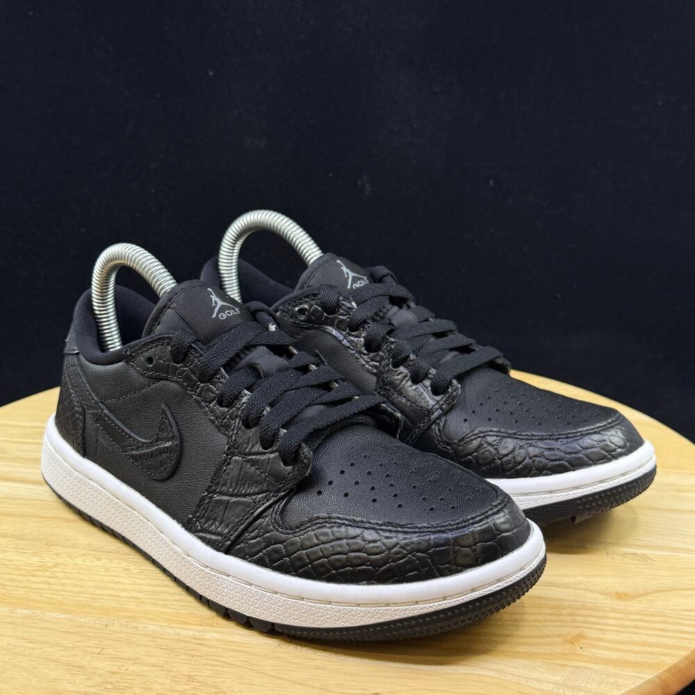 Nike Air Jordan 1 Low Golf Black Crocodile Shoes Men’s Size 4/ 5.5W DD9315-003 - Picture 4 of 9